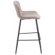 Taburete SAMPER, metal, similpiel vintage gris