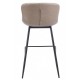 Taburete SAMPER, metal, similpiel vintage gris