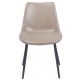 Silla MADRIGAL, metal, similpiel vintage gris