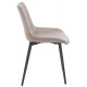 Silla MADRIGAL, metal, similpiel vintage gris