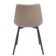 Silla MADRIGAL, metal, similpiel vintage gris