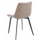 Silla MADRIGAL, metal, similpiel vintage gris