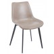 Silla MADRIGAL, metal, similpiel vintage gris