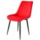 Silla YUCCA, metal negro, tapizado velvet rojo