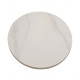 Mesa CAVEZZO, baja, blanca, tapa cerámica mármol blanco, 50 cms de diámetro