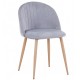 Silla VELVET NEW, patas metálicas, terciopelo gris 19