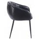 Sillón PELAYO, metal, similpiel vintage negra