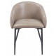 Sillón PELAYO, metal, similpiel vintage gris