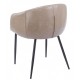 Sillón PELAYO, metal, similpiel vintage gris