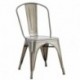 Silla TOL EK BRUSHED, acero, plata