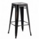 Taburete TOL EK VINTAGE, acero, negro