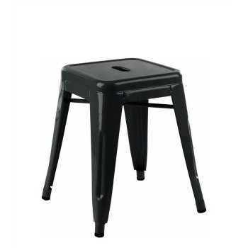 Taburete TOL EK LIMITED 46, bajo, acero, negro