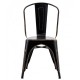 Silla TOL EK VINTAGE, acero, negra