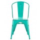 Silla TOL EK VINTAGE, acero, verde agua