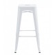 Taburete TOL EK LIMITED, acero, blanco