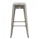 Taburete TOL EK BRUSHED, acero, plata