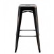 Taburete TOL EK VINTAGE, acero, negro