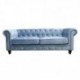 Sofá CHESTER PREMIUM, 3 plazas, tapizado velvet dusky azul