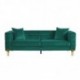 Sofá LARIOS, 3 plazas, tejido velvet verde oscuro 42
