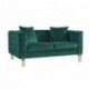 Sofá LARIOS, 2 plazas, tejido velvet verde oscuro 42