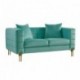Sofá LARIOS, 2 plazas, tejido velvet verde agua 58