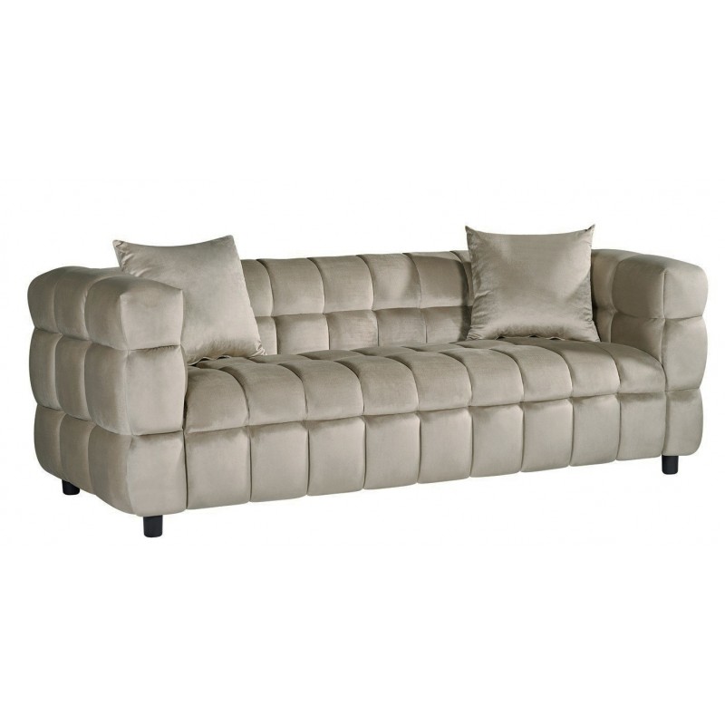 Sofá LORING, 3 plazas, tejido velvet gris claro 25