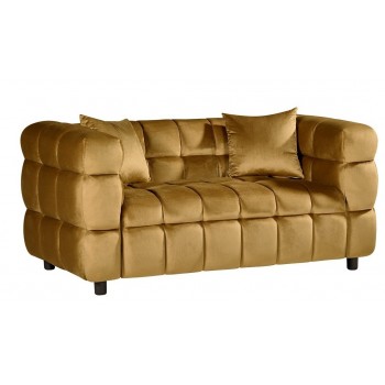Sofá LORING, 2 plazas, tejido velvet camel 34