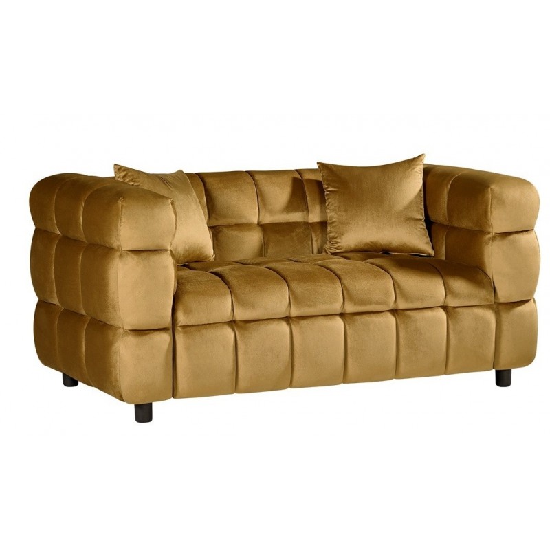 Sofá LORING, 2 plazas, tejido velvet camel 34