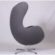 Sillón EG, fibra de vidrio, basculante, tapizado cachemir gris oscuro