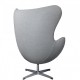 Sillón EG, fibra de vidrio, basculante, tapizado cachemir gris