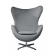 Sillón EG, fibra de vidrio, basculante, tapizado cachemir gris