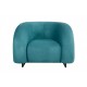 Sillón KARLOVY, tapizado velvet turquesa