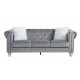 Sofá CHESTER STYLE, 3 plazas, tapizado velvet gris 27