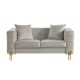 Sofá LARIOS, 2 plazas, tejido velvet gris claro 25