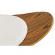 Sillón NORDIC (R), palo rosa, similpiel blanca