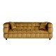 Sofá LORING, 3 plazas, tejido velvet camel 34