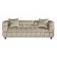 Sofá LORING, 3 plazas, tejido velvet gris claro 25