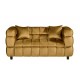 Sofá LORING, 2 plazas, tejido velvet camel 34