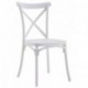 Silla CORFÚ, apilable, tratamiento anti UV, polipropileno blanco