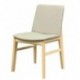 Silla ALPES, madera de haya, natural, similpiel gris
