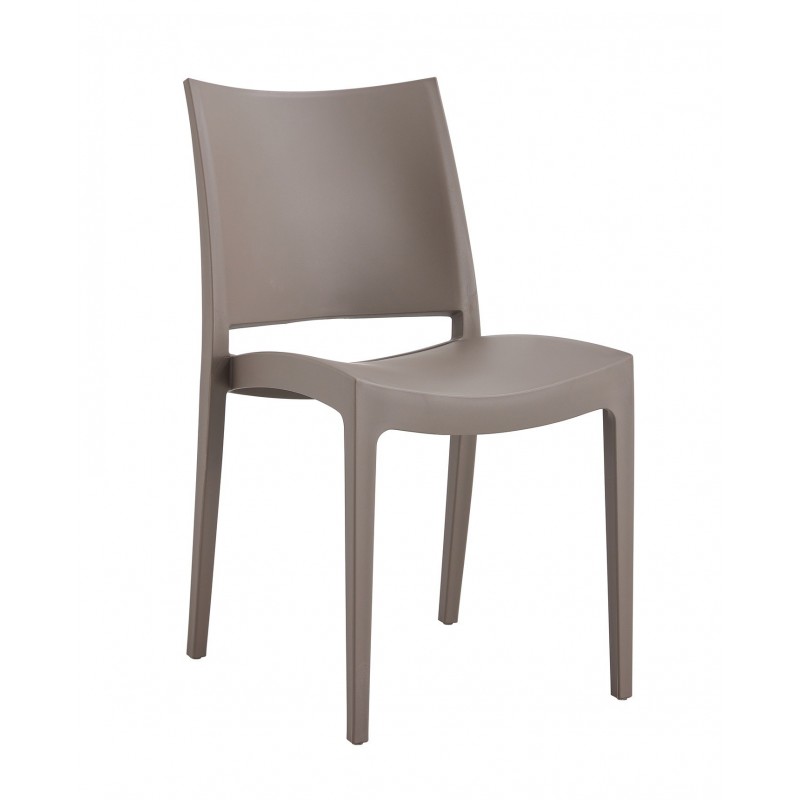 Silla CAPRI, apilable, tratamiento anti UV, polipropileno tórtora