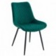 Silla FELICIA, metal, tapizado velvet verde oscuro