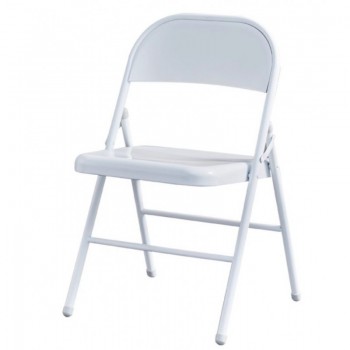 Silla TOSCANA, plegable, metal, blanca