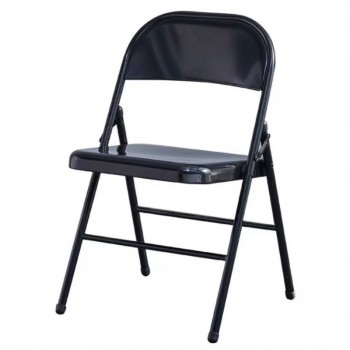 Silla TOSCANA, plegable, metal, negra