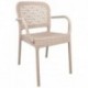 Sillón LATOJA, apilable, polipropileno beige