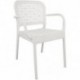 Sillón LATOJA, apilable, polipropileno blanco