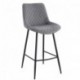 Taburete FELICIO, metal, tapizado velvet gris claro