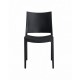 Silla CAPRI, apilable, tratamiento anti UV, polipropileno antracita