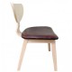 Silla DUBLIN, contrachapado de madera de hevea, natural, similpiel marrón