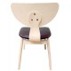 Silla DUBLIN, contrachapado de madera de hevea, natural, similpiel marrón